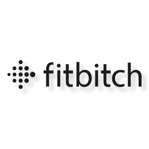 The Funny T-Shirt Co. homepage carousel image of the Fitbitch t-shirt logo in black.