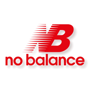 The Funny T-Shirt Co. homepage carousel image of the No Balance t-shirt logo in red.